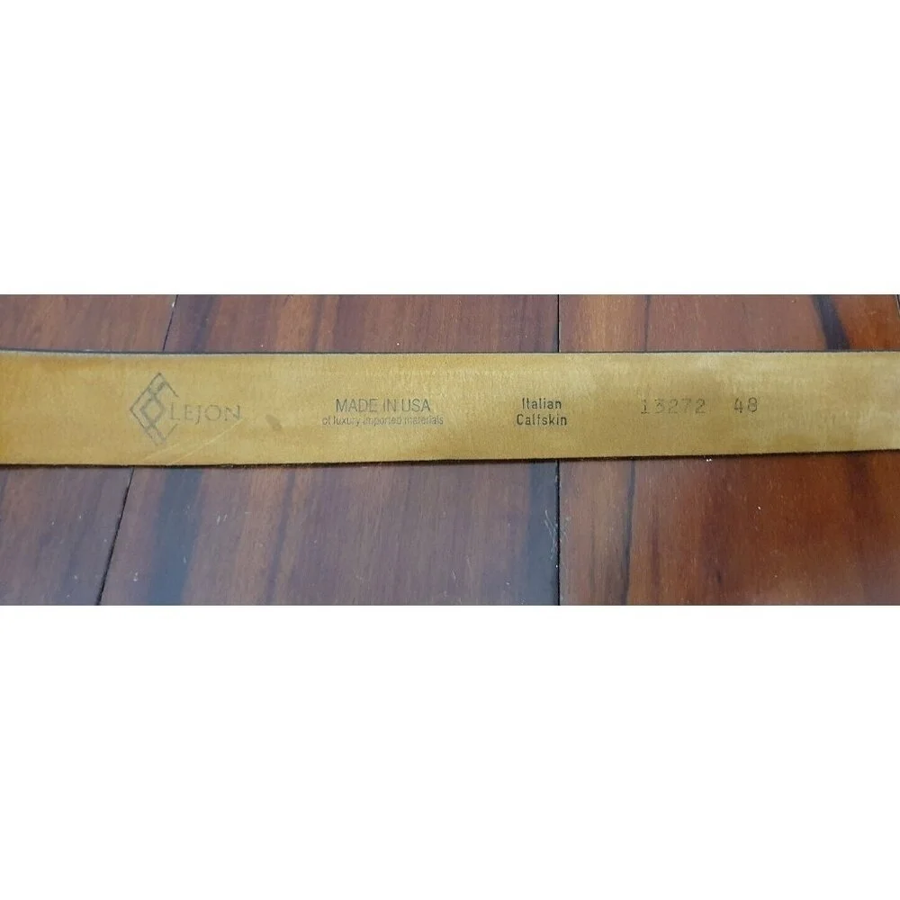 Lejon Men's Brown Le Bernardin Leather Belt Size 48